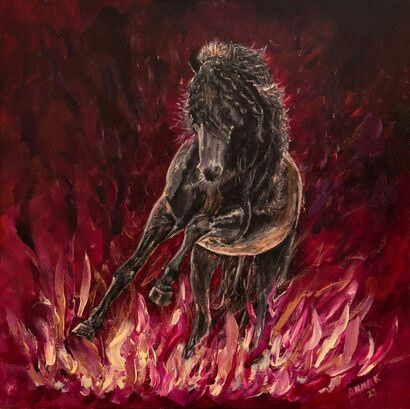 The Shadow - Dark Knight of the Soul - a Paint Artowrk by Fine Art by AnnaK
